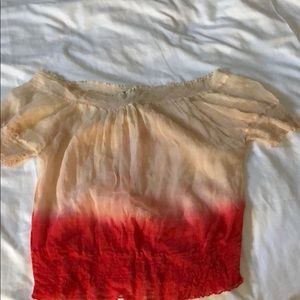 Off the shoulders top.
